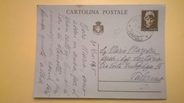 1945 INTERO CARTOLINA POSTALE POSTCARDS ANNULLO NAPOLI PER PALERMO LIRE 1,20 - Entiers Postaux