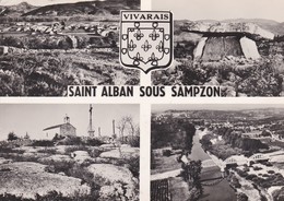 CPSM 10X15 . Multi-vues . (07) ST ALBAN SOUS SAMPZON (1094 Ha) Ecusson Du VIVARAIS - Other & Unclassified