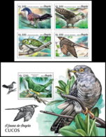 ANGOLA 2018 MNH Cuckoos Kuckuck Coucous 4v+S/S - IMPERFORATED - DH1906 - Coucous, Touracos