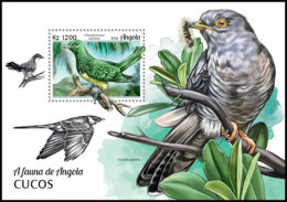 ANGOLA 2018 MNH Cuckoos Kuckuck Coucous S/S - IMPERFORATED - DH1906 - Coucous, Touracos