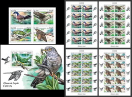 ANGOLA 2018 MNH Cuckoos Kuckuck Coucous 4v+S/S+M/S - IMPERFORATED - DH1906 - Coucous, Touracos