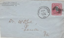 USA Lettre Entier Postal  Entête Mumford Banking TAPPAHANNOCK  VA Pour Loretto - ...-1900