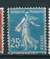 N° 140 LIA  Semeuse Fond Plein Bleu Timbre France Oblitéré 1907 - Oblitérés