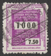 Travel Insurance STAMP / Belgium - Revenue Tax Stamp - Used - Francobolli