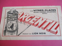 2 Buvards /Nickel , Chrome Et Argenterie/ ARGENTIL/ Produit Du LION NOIR / Brillant Liquide/ Vers 1940-1960    BUV328 - Produits Ménagers