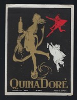étiquette  Quina Doré  "femme Bouteille"  Imp Plouviez Et Cie - Alcohols & Spirits