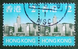 $2 Skyline - Green And Blue 1997 Mi 797 YT 826 Used Gebruikt Oblitere HONG KONG - Oblitérés