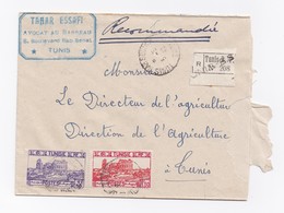 ENVELOPPE RECOMMANDEE DE TUNIS POUR TUNIS DU 03/03/1942 - Briefe U. Dokumente
