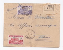 ENVELOPPE RECOMMANDEE DE BIZERTE POUR TUNIS DU 02/03/1942 - Briefe U. Dokumente