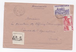 ENVELOPPE RECOMMANDEE DE MATEUR POUR TUNIS DU 14/03/1942 - Briefe U. Dokumente
