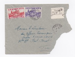 ENVELOPPE RECOMMANDEE DE TUNIS POUR TUNIS DU 02/03/1942 - Briefe U. Dokumente