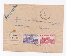 ENVELOPPE RECOMMANDEE DE BIZERTE POUR TUNIS DU 06/03/1942 - Briefe U. Dokumente