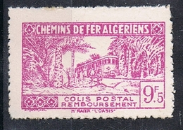 ALGERIE COLIS POSTAL N°154 N*  Variété Surcharge Absente - Parcel Post