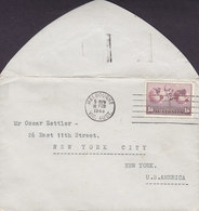 Australia MELBOURNE Vic. 1948 Bover Brief NEW YORK United States 1'6 Sh'P Merkur Hermes W. Globes Basildon Bond Cachet - Lettres & Documents