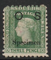 NEW SOUTH WALES - Timbres De Service N° 3  (1879)  SPECIMEN - Mint Stamps