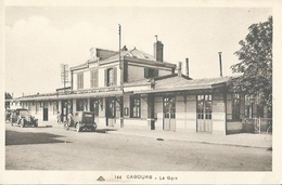 14 CPA CABOURG La Gare Automobile - Cabourg