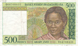 - BILLET DE 500  FRANCS  BANQUE - BANKY FOIBEN'I  MADAGASIKARA - Madagaskar