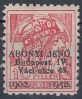 1932 Hungary - ESSAY Reprint PROOF - 10 Filler - KING Stephen - MNH - Abonyi Jenő BUDAPEST - Proeven & Herdrukken