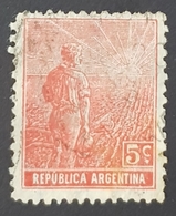 1912-1913, Farmer And Rising Sun, Argentina, Used - Usados