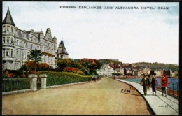 Ref 1276 - Postcard - Corran Esplanade & Alexandra Hotel - Oban Scotland - Argyllshire