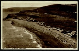 Ref 1277 - 1938 Postcard - Aberystwyth - The Beach Clarach Bay - Cardinganshire Wales - Cardiganshire