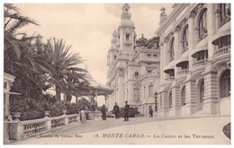 18  MONTE CARLO    LE CASINO ET LES TERRASSES      BELLE CARTE ANIMEE - Le Terrazze