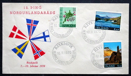 Iceland 1970    Cover With Cachet And   Minr.415,435-36 Stamp Reykjavik 10-11-1970    (2001 ) - Storia Postale