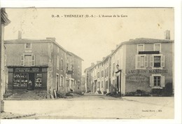 Carte Postale Ancienne Thenezay - L'Avenue De La Gare - Thenezay