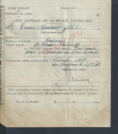 RARE LOT DE DOCUMENTS DE GUYANE CAISSE CENTRAL FRANCE OUTRE MER TRANSPORT BIJOUX TAMPON CAYENNE 1948 : - Cartas & Documentos