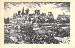 75 - PARIS 4 ème -L'HOTEL De VILLE - CPA ( Dessin à La Plume D A. GOULON ) - Seine - Autres Monuments, édifices