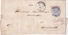 NORD DEUTSCHER BUND  1869 LETTRE DE HERFORD - Briefe U. Dokumente