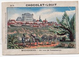 MADAGASCAR   EN VUE DE TANANARIVE CHROMO CHOCOLAT  LOUIT - Louit