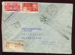A.E.F. - Enveloppe En Recommandé De Port Gentil Pour Reims En 1938 - Réf F17 - Brieven En Documenten
