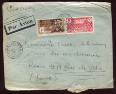 A.E.F. - Enveloppe De Brazaville Pour Reims En 1938 Par Avion - Réf F32 - Cartas & Documentos