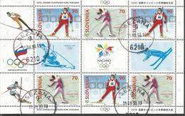 SI 1998-217-8 OLYMPIC GAMES NAGANO, SLOVENIA, MS, MNH - Winter 1998: Nagano