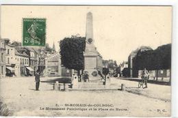 1 Cpa Saint Romain De Colbosc - Le Monument Patriotique Et La Place Du Havre - Saint Romain De Colbosc