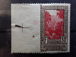 OCEANIE 1930 , TAXE ,  Yvert No 12, 30 C Brun Et Brique BORD DE FEUILLE Avec Croix De Repère  Neuf ** MNH TTB - Timbres-taxe
