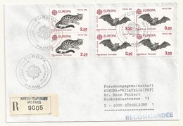 THEME EUROPE OBLITERATION PREMIER JOUR EUROPA 1986  SUR LETTRE RECOMMANDEE - 1986