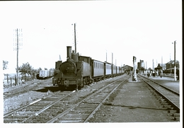 PHOTO ORIGINALE    CLICHE DE BAZIN              JLM - Stations - Met Treinen
