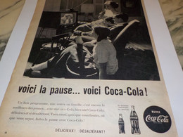 ANCIENNE PUBLICITE BON PROGRAMME ET  VOICI LA PAUSE COCA COLA 1960 - Poster & Plakate