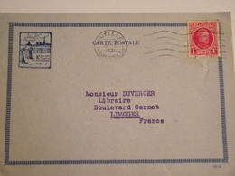 Bruxelles, Carte Postale, 1931, Timbre 1 F - Autres & Non Classés
