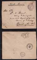 Brazil 1894 Stationery Envelope TERSOPOLIS COLONIA ALPINA To WASHINGTON USA - Briefe U. Dokumente