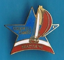 1 PIN'S //   ** YACHTING / VOILE / GOODWILL GAMES SEATTLE '90 ** . (TM) - Sailing, Yachting