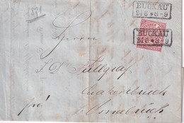 NORDDEUTSCHER BUND 1871 LETTRE DE BUCKAU - Storia Postale