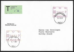 1988 - ALAND - FDC ATM Stamps + Michel AT1 + MARIEHAMN & GOTTBY - Aland