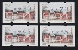 Macau/Macao 2015 Old Streets And Alleys (ATM Label Stamp) 4v MNH - Nuevos