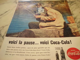 ANCIENNE PUBLICITE VOICI LA PAUSE COCA COLA 1960 - Affiches Publicitaires