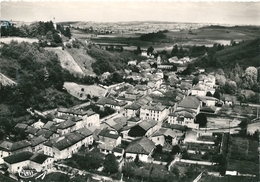 Superbe Cpa Dentelée  N Et B  De  CHATONNAY  ( 38 )  Vue Panoramique Aérienne En Haut, Le Calvaire . - Châtonnay