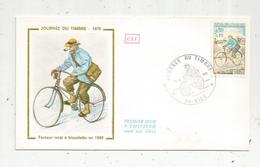 Fdc , Premier Jour D'émission ,FACTEUR RURAL A BICYCLETTE EN 1890 , NICE  , 1972 - 1970-1979