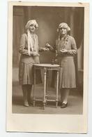 Carte Photo  2 Femmes Avec Bonnet Sainte Catherine - To Identify